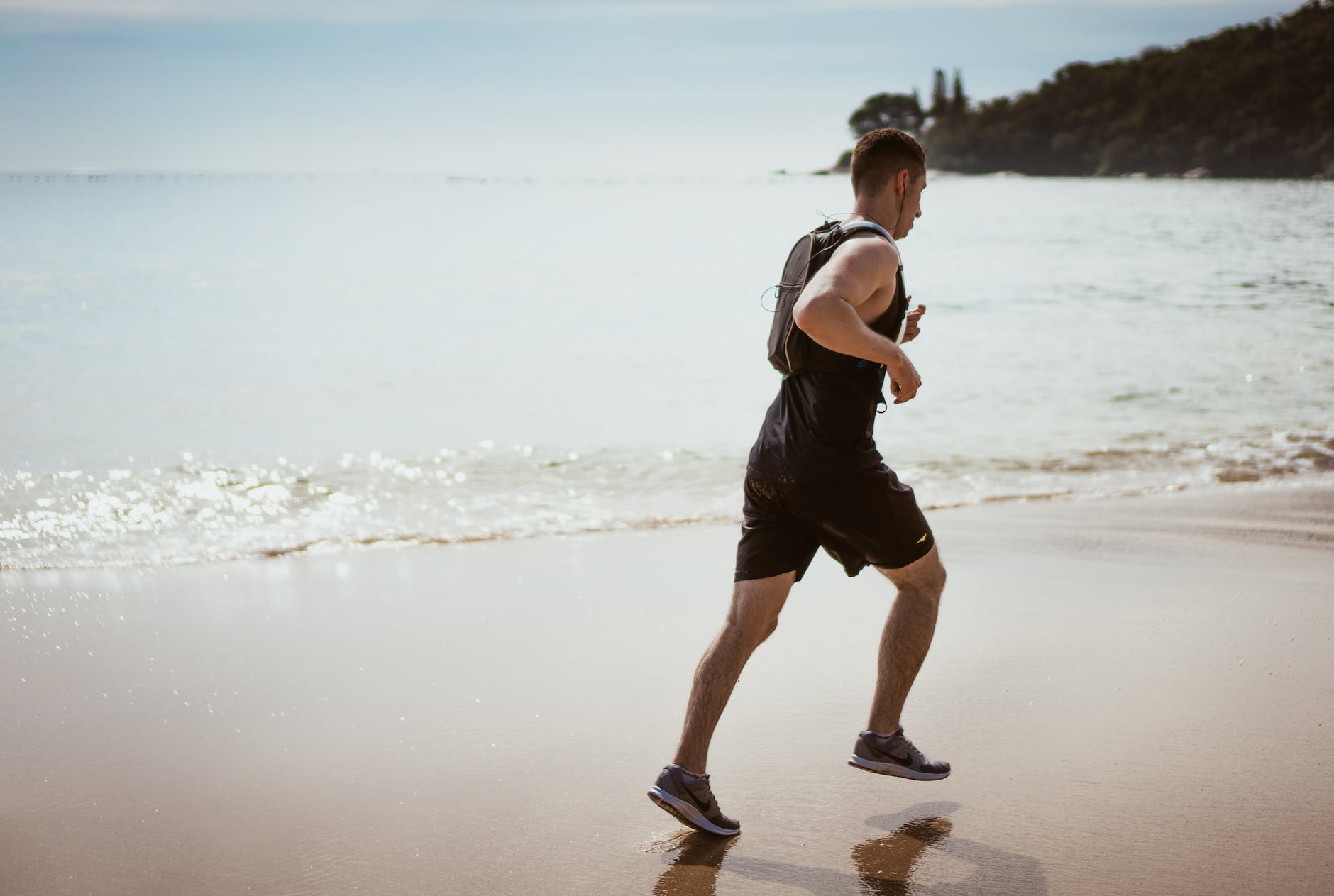 man running being healthy